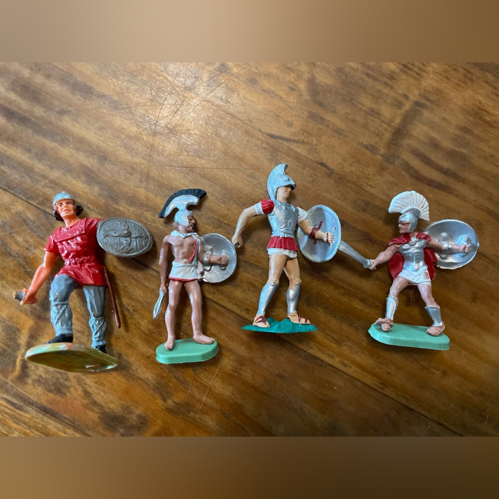 Vintage Antique Collectible Roman Soldier Toy Figures Mixed Lot unique kids